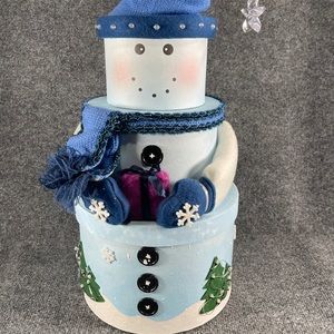 * Snowman Christmas Stacked Boxes